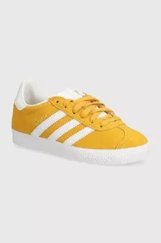 Детские замшевые кроссовки GAZELLE C adidas Originals, желтый
