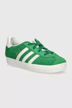 Детские замшевые кроссовки GAZELLE CF EL adidas Originals, зеленый