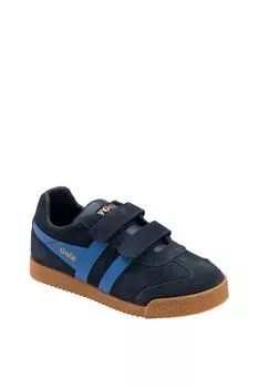 Детские замшевые кроссовки Harrier Strap с ремешком Gola, темно-синий
