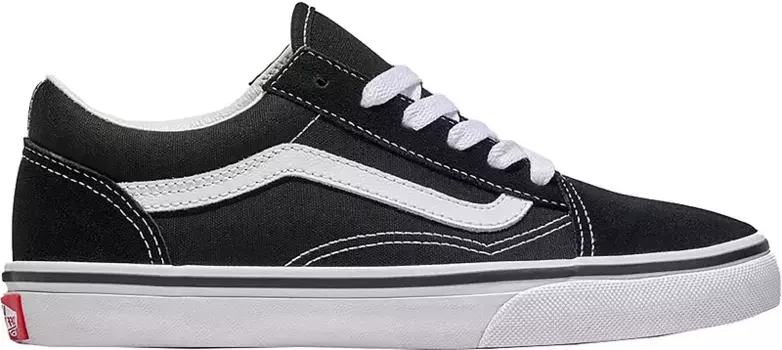 Детские замшевые кроссовки Old Skool для начальной школы Vans, черный/белый