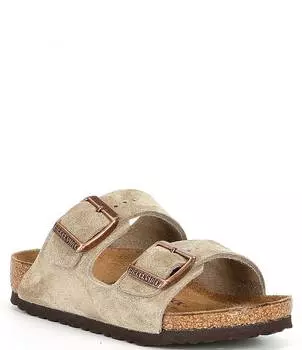 Детские замшевые сандалии Birkenstock Arizona (подростковые), бежевый