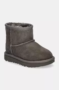 Детские замшевые зимние ботинки CLASSIC MINI II Ugg, серый