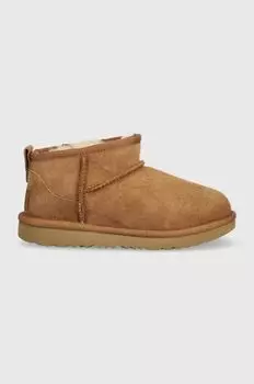 Детские замшевые зимние ботинки CLASSIC ULTRA MINI Ugg, коричневый