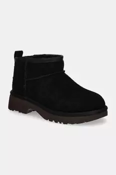 Детские замшевые зимние ботинки KIDS CLASSIC ULTRA MINI NEW HEIGHTS Ugg, черный