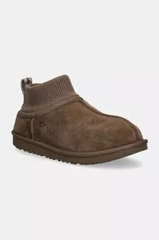 Детские замшевые зимние ботинки KIDS' CLASSIC ULTRA STRETCH MANжеты Ugg, коричневый