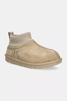 Детские замшевые зимние ботинки KIDS' CLASSIC ULTRA STRETCH MANжеты Ugg, бежевый