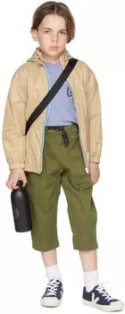 Детские зауженные брюки цвета хаки Gramicci Kids