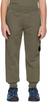 Детские зеленые базовые брюки для отдыха C.P. Company Kids
