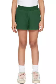 Детские зеленые блестящие шорты Golden Goose