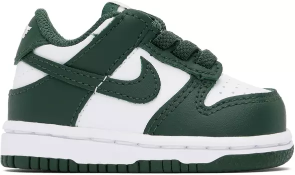 Детские зеленые и белые низкие кеды Dunk Nike