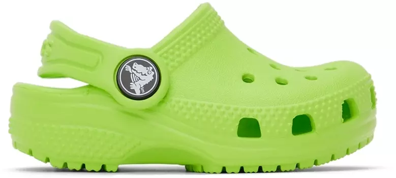 Детские зеленые классические сабо Crocs