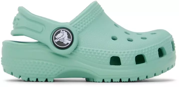 Детские зеленые классические сабо Crocs