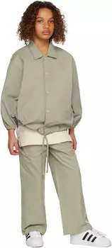 Детские зеленые свободные брюки Essentials