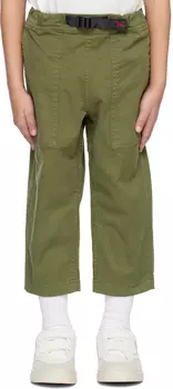 Детские зеленые свободные зауженные брюки Gramicci Kids