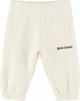Детские желтые спортивные штаны с логотипом Palm Angels