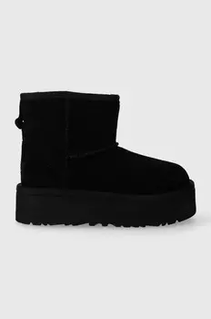 Детские зимние ботинки CLASSIC MINI PLATFORM Ugg, черный