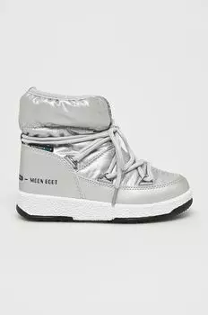 Детские зимние ботинки Low Nylon WP Moon Boot, серебро