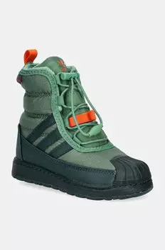 Детские зимние ботинки SUPERSTAR 360 BOOT 2.0 adidas Originals, зеленый