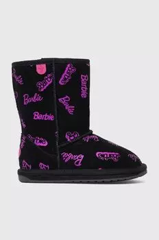 Детские зимние сапоги Барби? Валлаби Принт Ло Emu Australia, черный