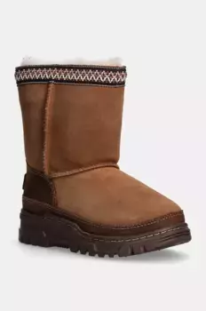 Детские зимние сапоги UGG KIDS CLASSIC SHORTRAILGAZER, коричневый