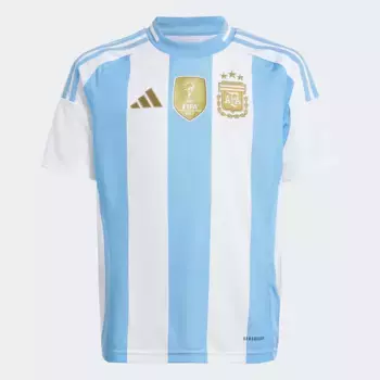 Детский 1-й комплект Аргентина 2024 Adidas футболка, белый/синий
