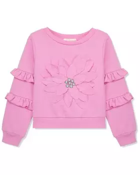 Детский 3D-свитер с цветочным принтом Peek Kids, фиолетовый