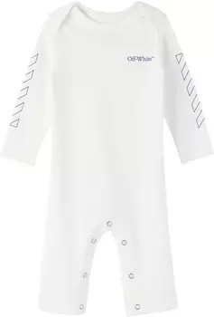 Детский белый комбинезон Bookish Diag Off-White