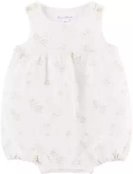 Детский белый комбинезон с цветочным принтом цвета экрю Tartine et Chocolat