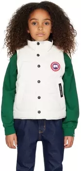 Детский белый пуховый жилет Vanier Canada Goose Kids