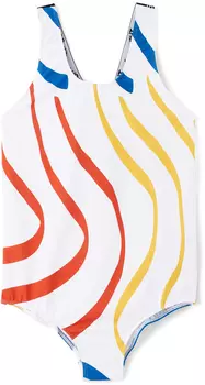 Детский белый слитный купальник Liliana Sound Waves Wolf & Rita