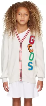 Детский бежевый хлопковый кардиган GCDS Kids