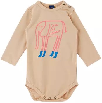 Детский бежевый комбинезон 'John The Elephant' Bonmot Organic