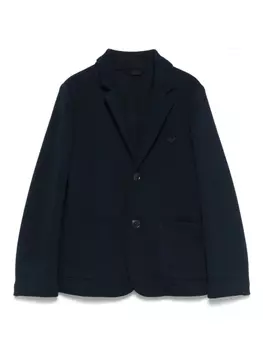 Детский блейзер Emporio Armani Kids с вышитым логотипом, синий