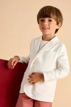 Детский блейзер из льняной смеси Mayoral, бежевый