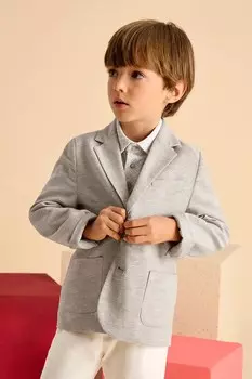 Детский блейзер из льняной смеси Mayoral, бежевый