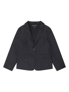 Детский блейзер с тисненым логотипом Emporio Armani Emporio Armani Kids, синий