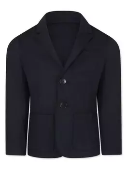 Детский блейзер с вышитым логотипом Emporio Armani Emporio Armani Kids, синий
