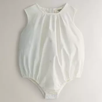 Детский боди-комбинезон Zara Home Embroidered, кремовый