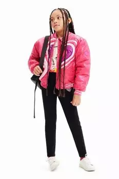 Детский бомбер Desigual, розовый