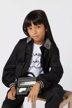 Детский бомбер Карла Лагерфельда Karl Lagerfeld, черный