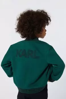 Детский бомбер Карла Лагерфельда Karl Lagerfeld, зеленый