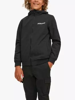 Детский бомбер с капюшоном Jack & Jones, черный