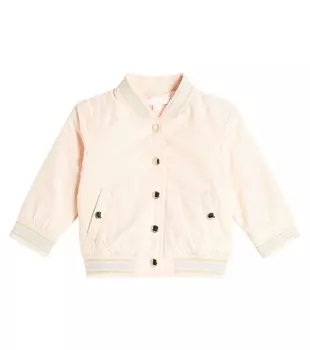 Детский бомбер с вышивкой Chlo, розовый