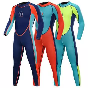 Детский цельный гидрокостюм для дайвинга и подводного плавания SBART 2 мм с длинными рукавами для девочек и мальчиков [по вопросам цвета и размера обращайтесь в службу поддержки клиентов]