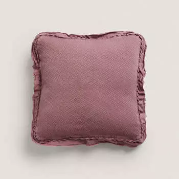Детский чехол для подушки Zara Home Crochet Jacquard, светло-бордовый