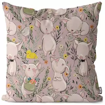 Детский чехол на подушку VOID piggy, чехол из полиэстера, водонепроницаемый, для улицы и дома, размер подушки: 60 x 60 см