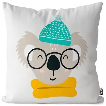 Детский чехол на подушку VOID с изображением коалы и мультяшным животным, полиэстер, водонепроницаемая подушка для улицы и дома. Размер: 60 x 60 см.