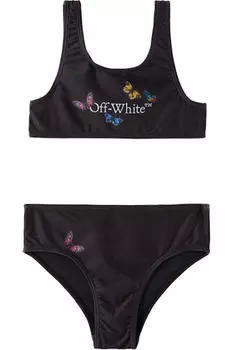 Детский черный бабочка книжный бикини Off-White