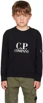 Детский черный базовый свитер C.P. Company Kids
