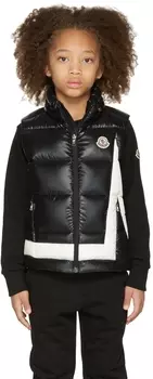 Детский черный пуховый жилет Kevoser Moncler Enfant
